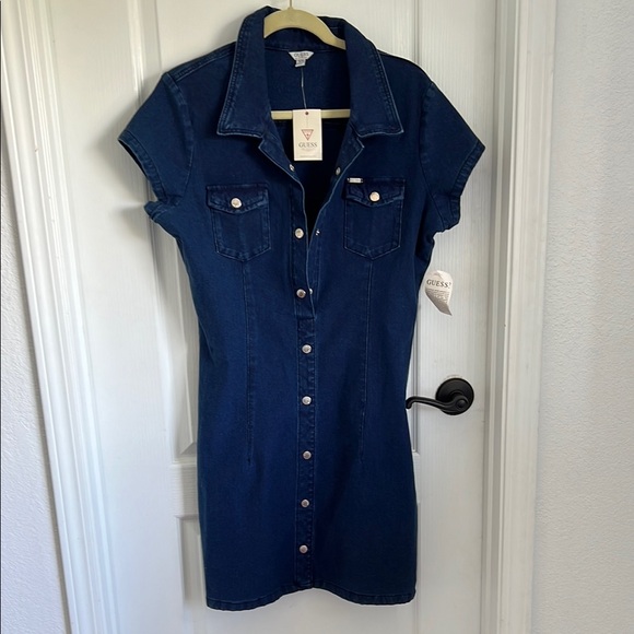 NEW w/tags! Guess Blue Denim Dress - Picture 1 of 5